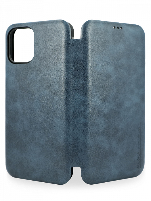 Чехол-книжка Puloka для iPhone 12 Pro Max на магните темно-синяя